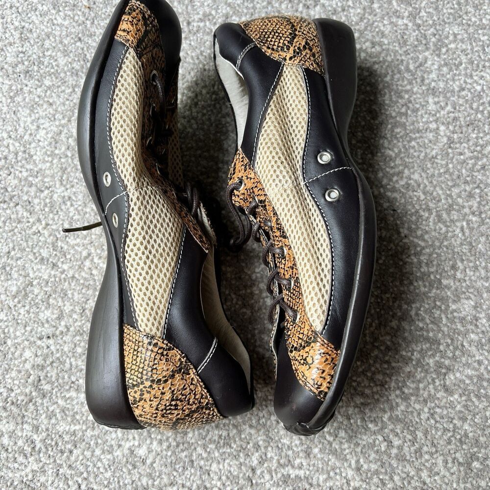 Newport‎ News Mens Dress Shoes Sz 11 Snake Pattern Brown Tan Patent Leather - Picture 12 of 12